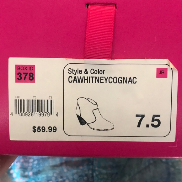 Candie’s Cognac Heeled Ankle Booties Suede 7.5 - Picture 10 of 10